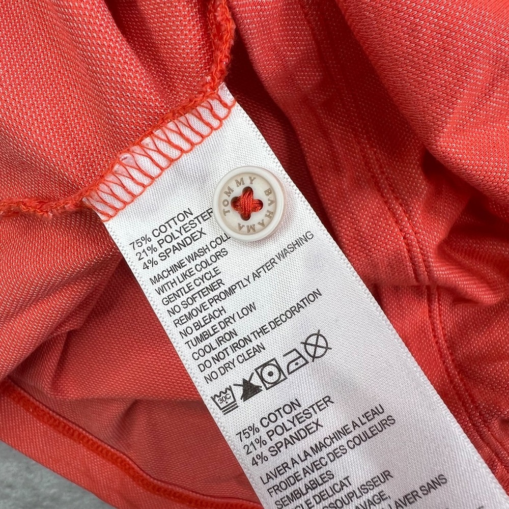 Tommy Bahama Polo Shirt Mens‎ 2XL Orange Double Eagle Spectator Performance - Picture 10 of 12
